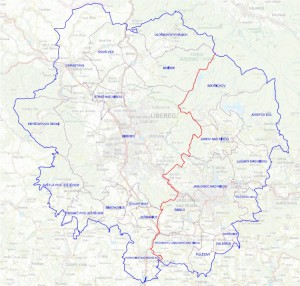 Mapa Liberec-Jablonec nad Nisou